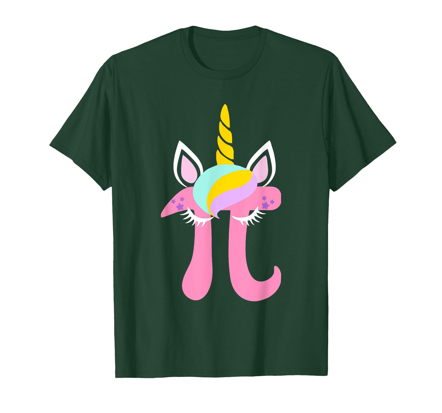 Unicorn Pi Symbol Funny Math Nerd for Men Women Kids T Shirt T-Shirt