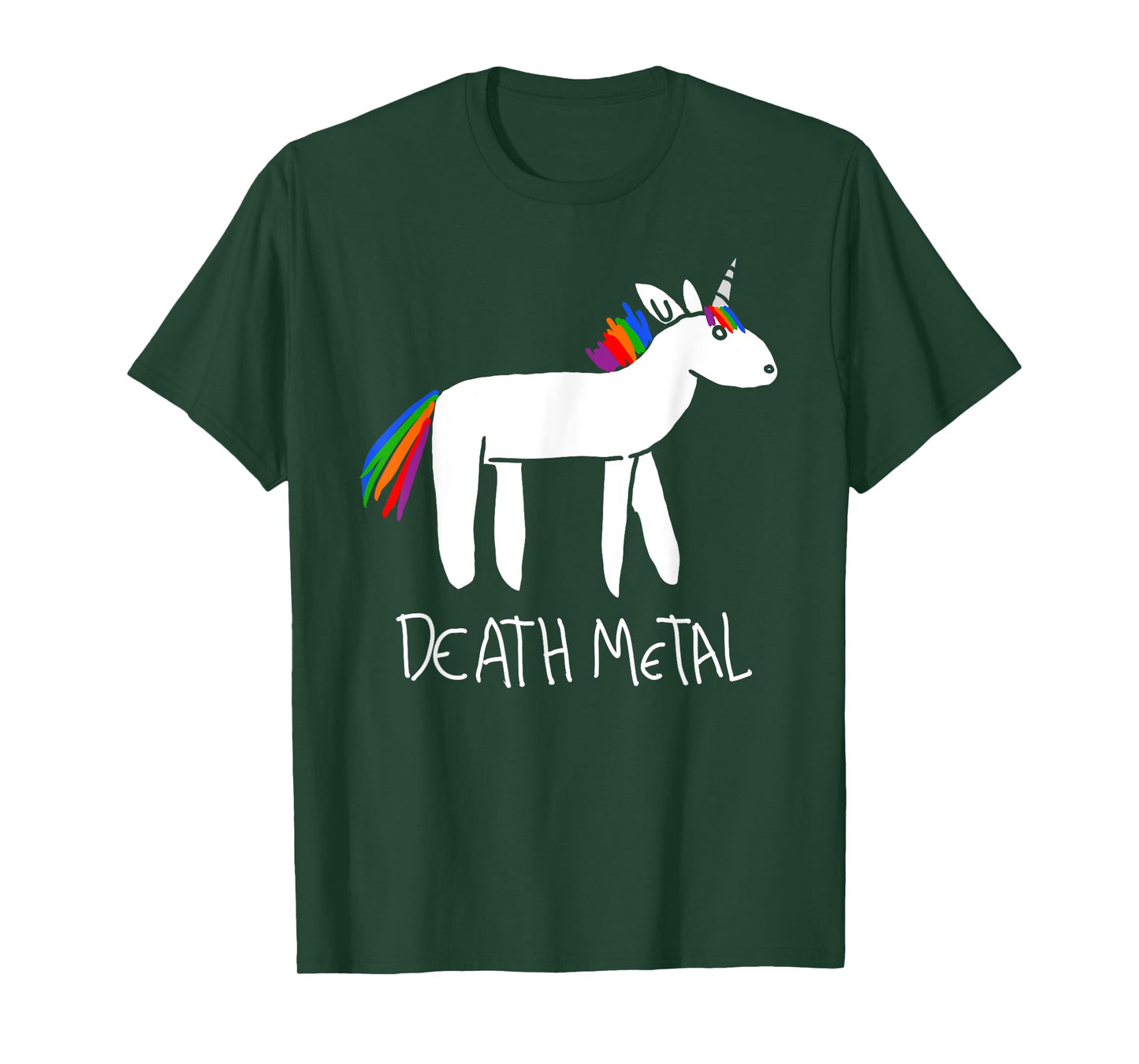 Death Metal Unicorn Funny Goth Kidcore Meme Sarcastic Ironic T-Shirt