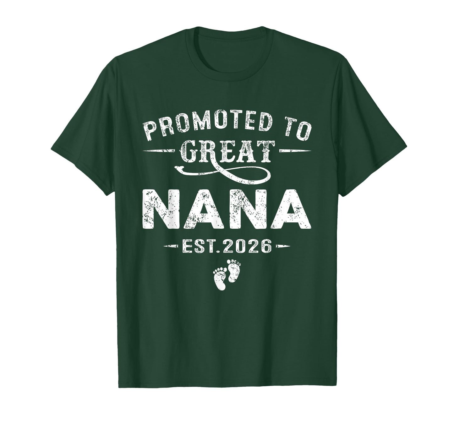 Promoted to Great Nana Est 2026 Pregnancy Announcement T-Shirt