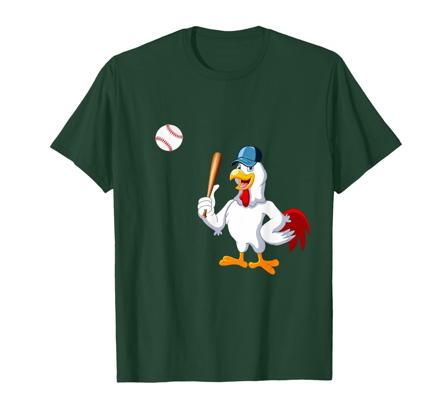 Chicken Playing Baseball Costume Baseball Player Family Kids T-Shirt