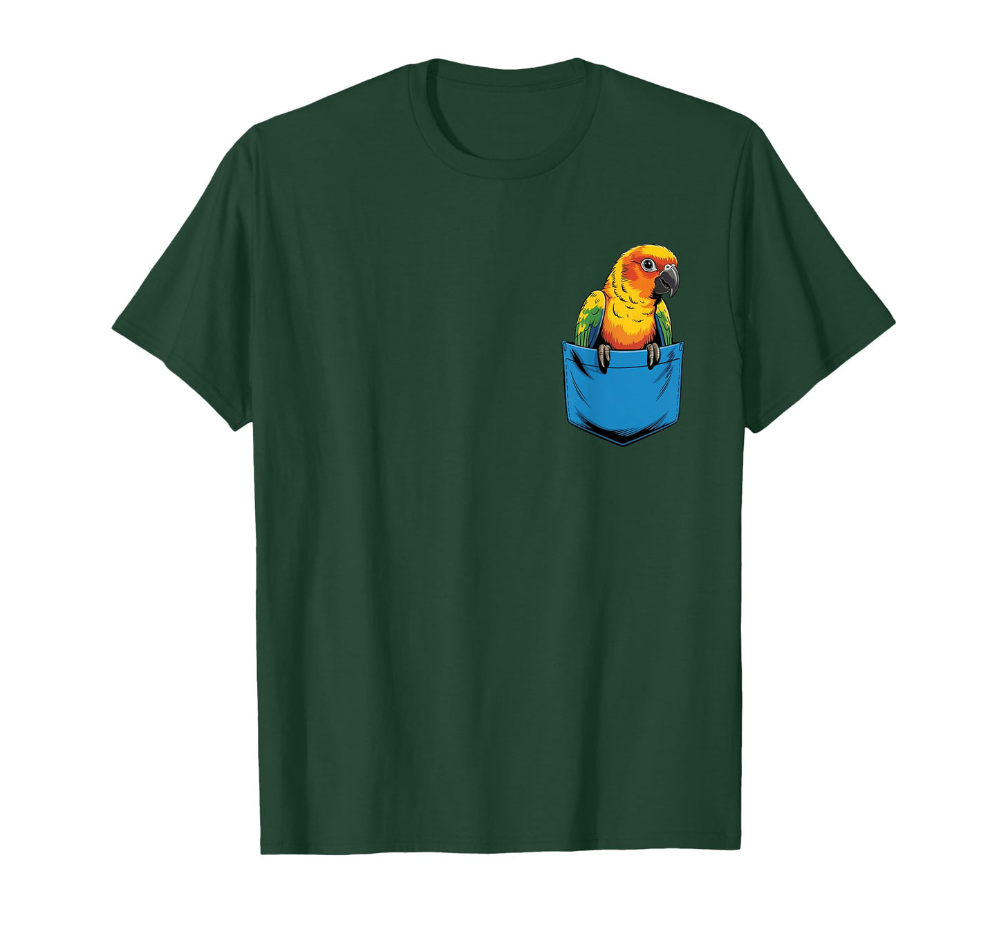 Cute Pocket Sun Conure Parrot Lovers T-Shirt