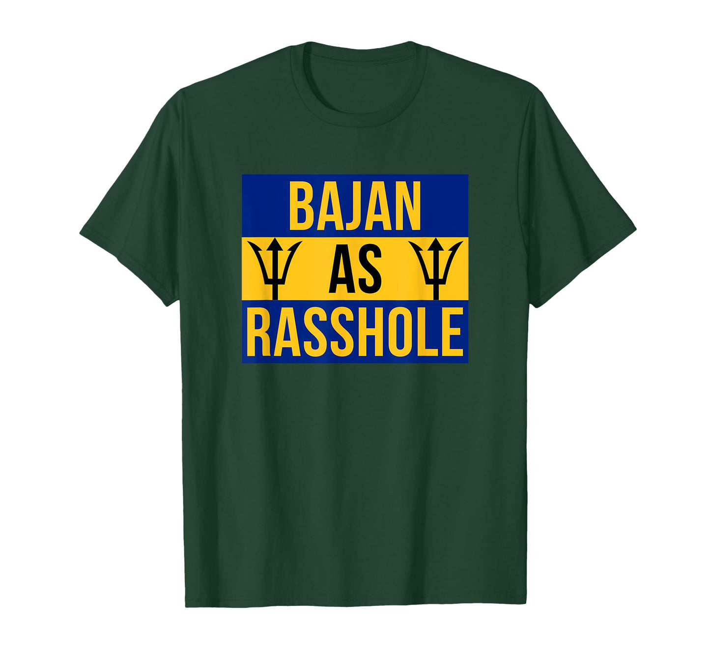 Barbados Flag With Barbados Tridents Bajan As Rasshole T-Shirt