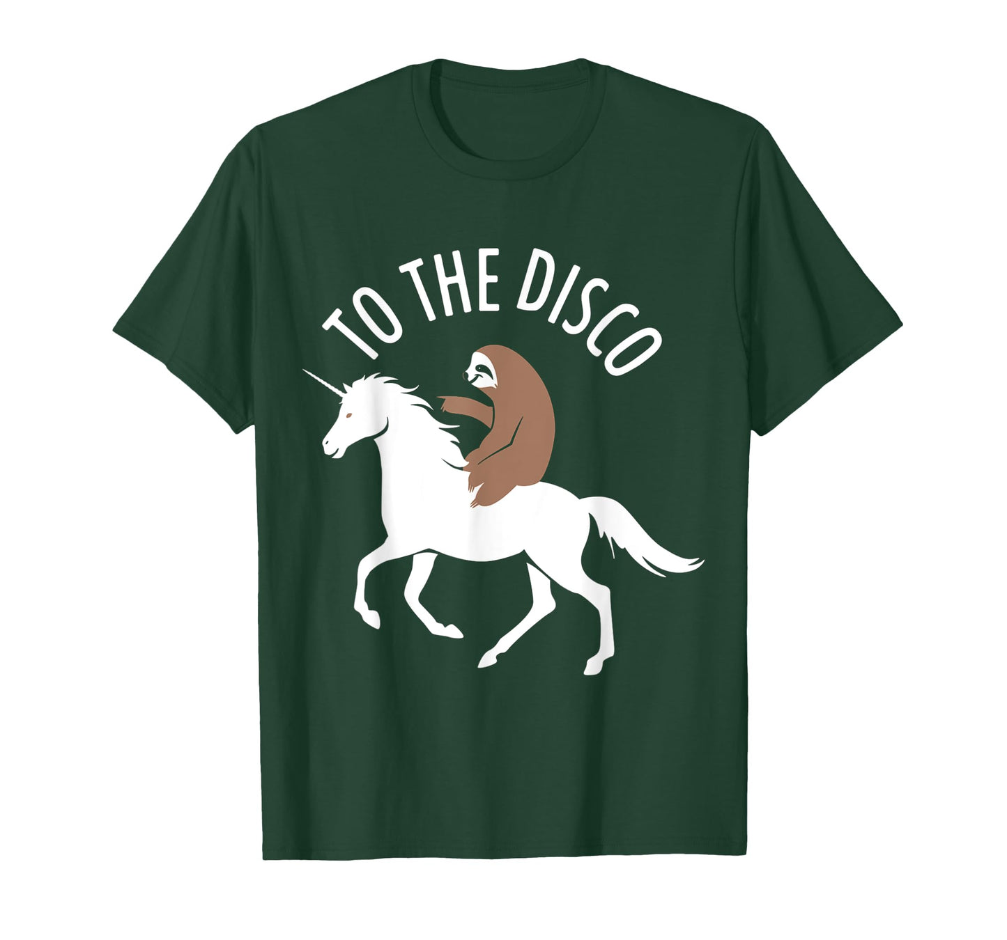 Sloth Riding Unicorn To The Disco Funny T-Shirt
