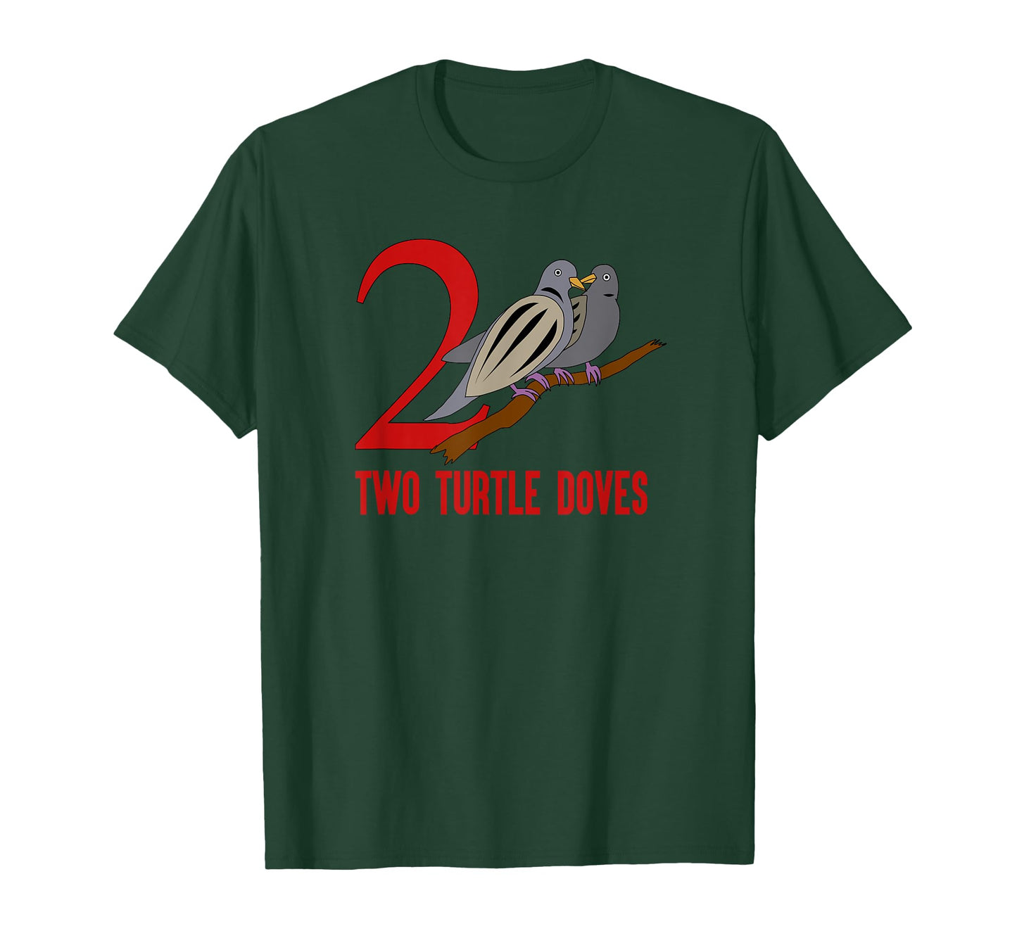 Two Turtle Doves T-Shirt Song 12 Days Christmas Tee T-Shirt
