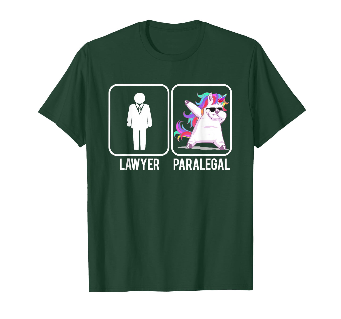 Funny Lawyer Paralegal Dabbing Unicorn Legal Law Firm T-Shirt