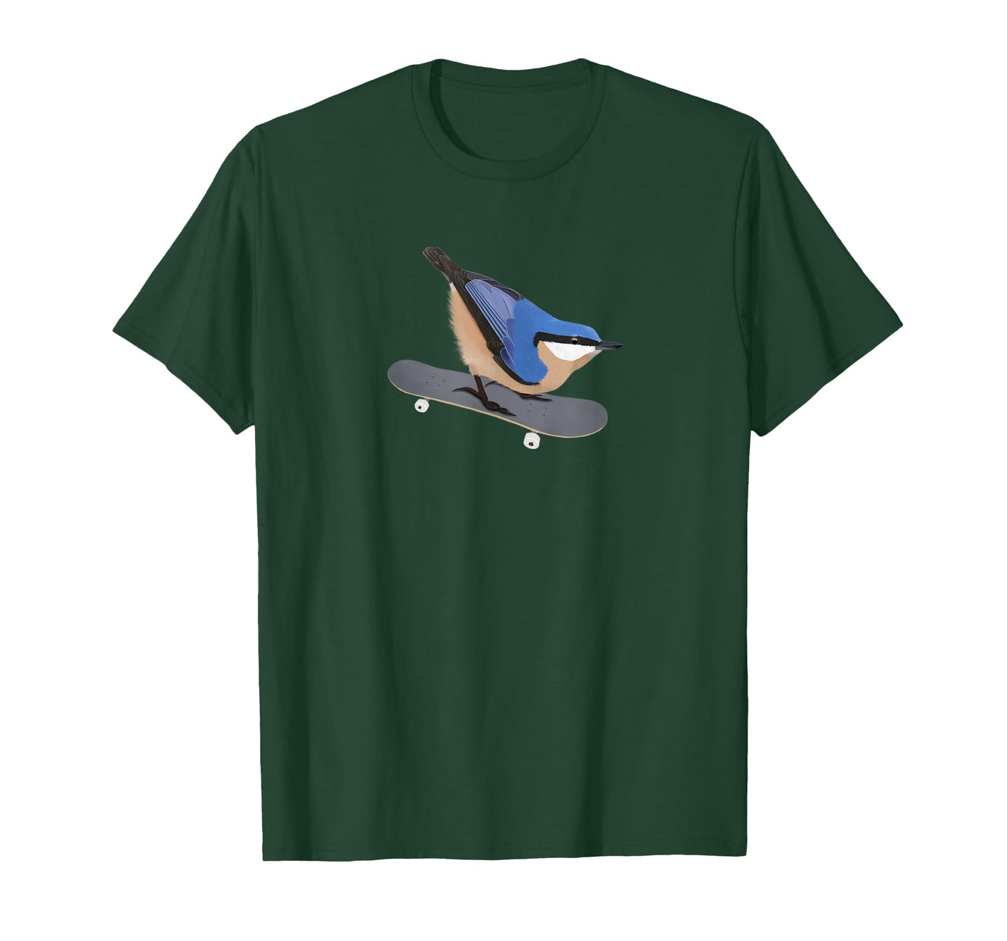 Nuthatch Bird Skateboard Birdwatcher Animal Biologist T-Shirt