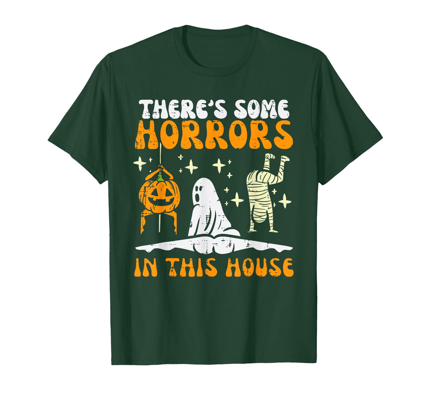 There's Some Horrors in This House Funny Horror Characters T-Shirt