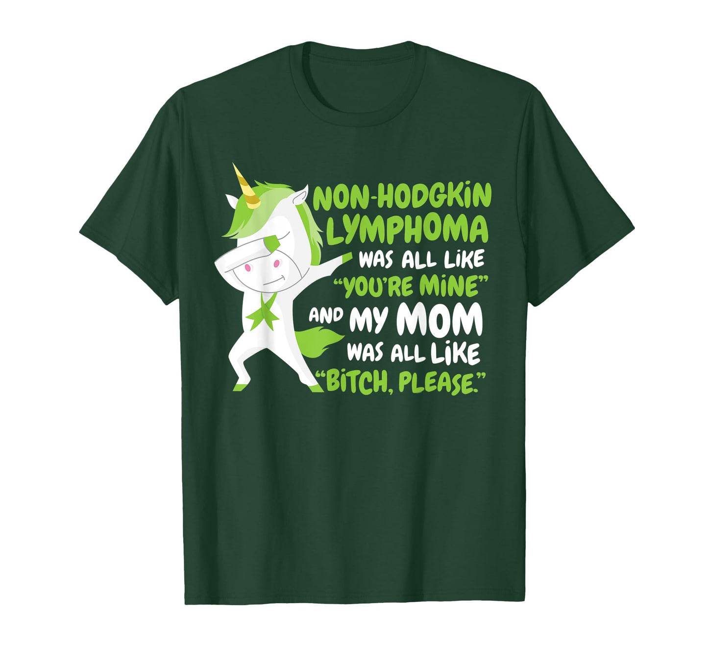 My Mom Non-Hodgkin Lymphoma Survivor Support Unicorn T-Shirt