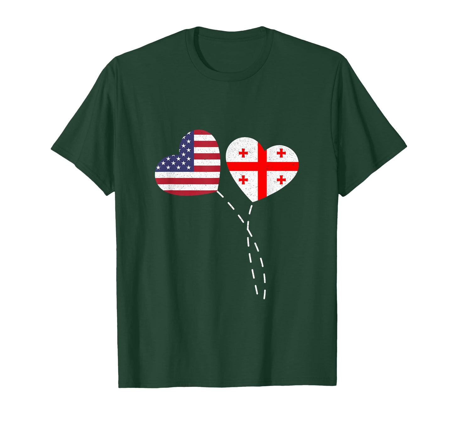 Loving Georgia USA Flag Heart Georgian Americans Love T-Shirt