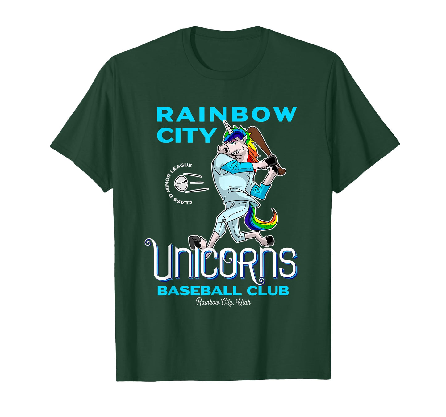 Rainbow City Unicorns Minor League Baseball Team T-Shirt