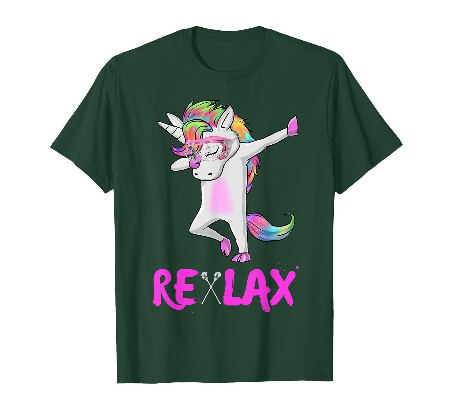 reLAX unicorn dab youth lacrosse Tees Lacrosse funny T-shirt