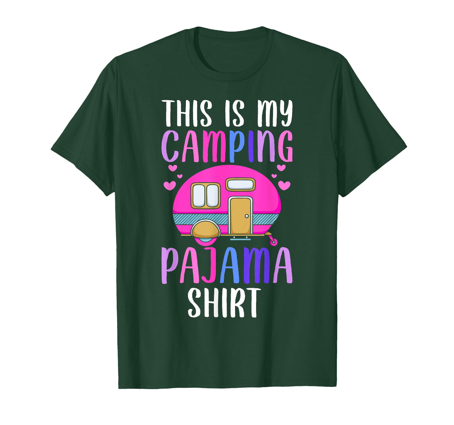This Is My Camping Pajama Shirt Rv Camper Camping Lover Girl T-Shirt