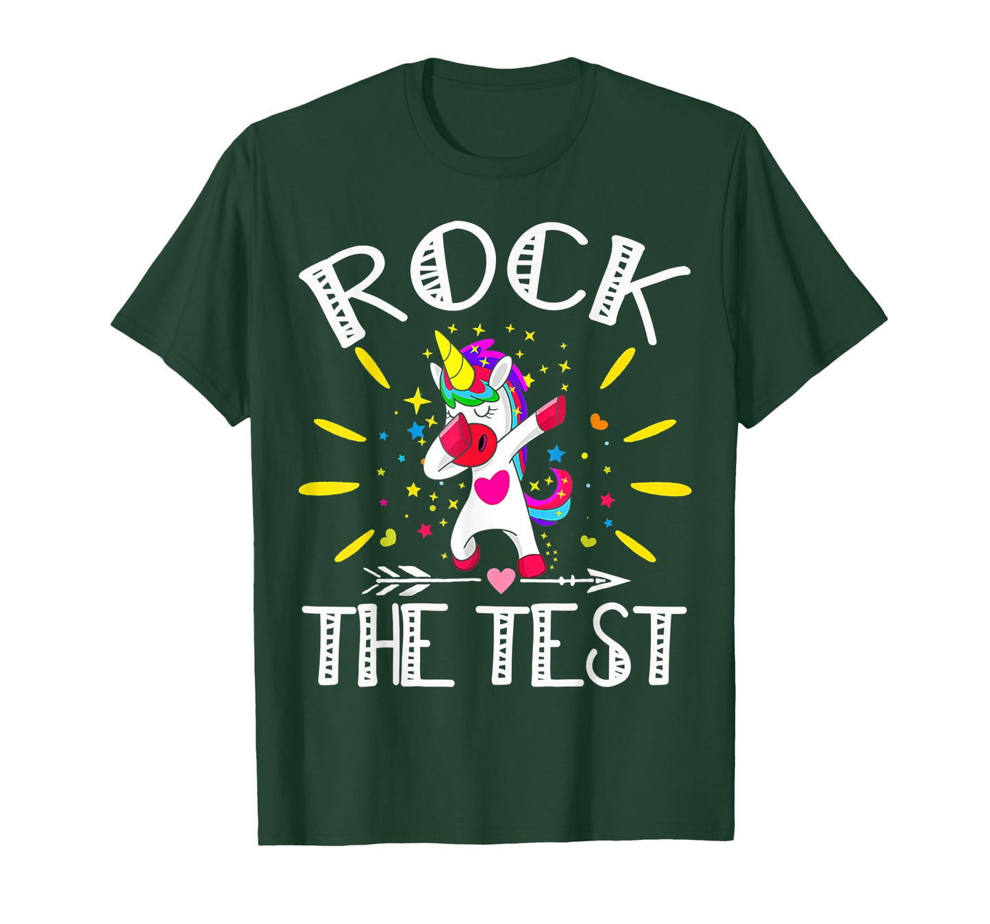 Test Day Rock The Test Teacher Testing Day Unicorn Teacher T-Shirt