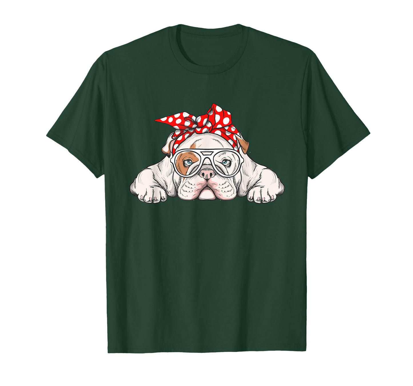 English Bulldog With Bandana - Dog Animal Lover Puppy Owner T-Shirt