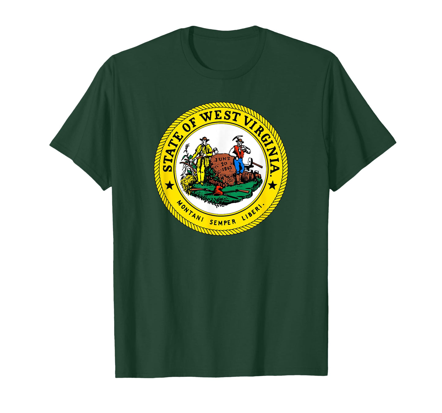 WEST VIRGINIA STATE SEAL FLAG T-Shirt