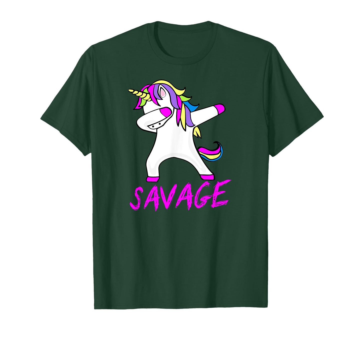 Savage Unicorn Shirt for Youth Adult Women Girls T-Shirt