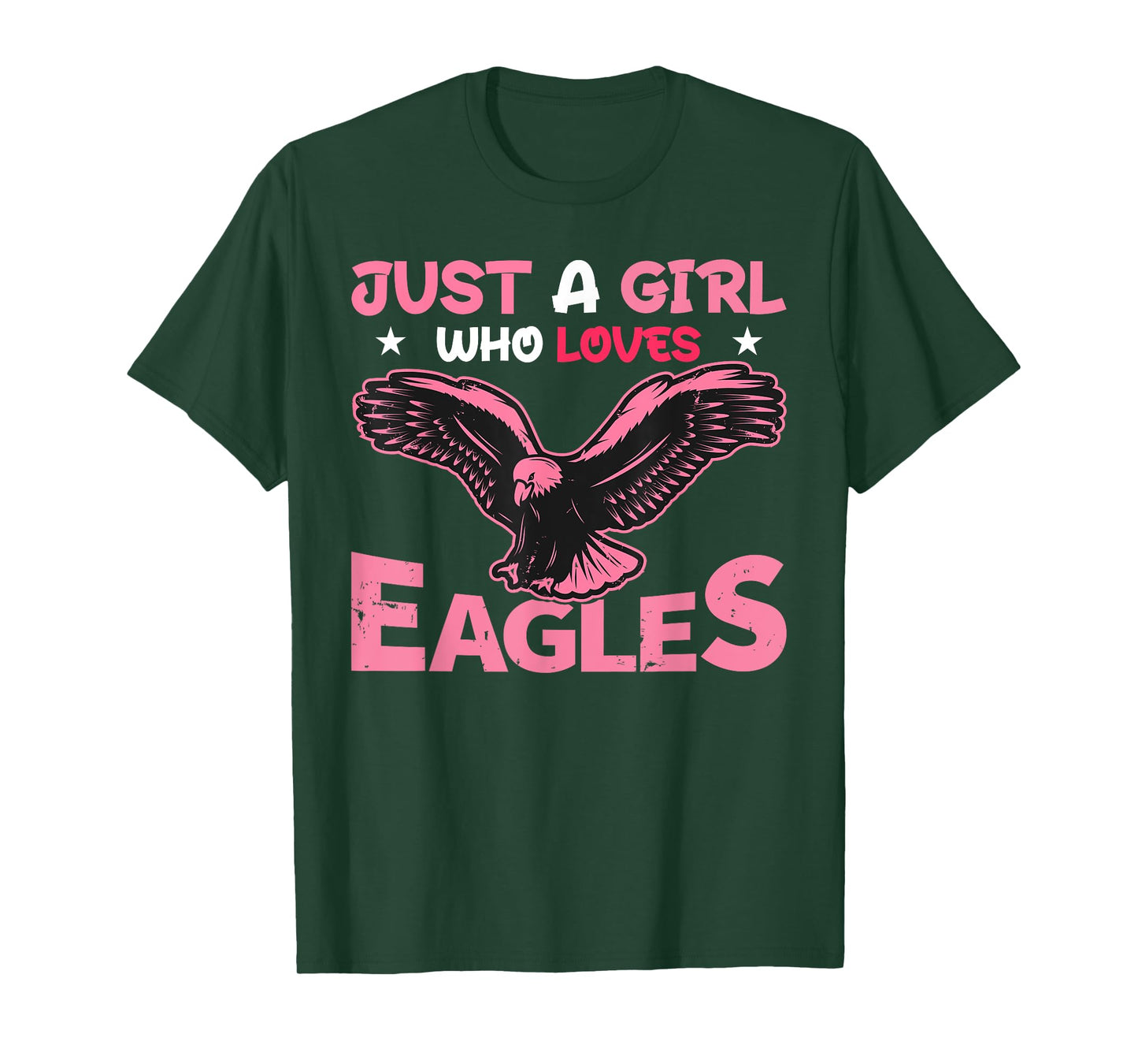 Women Just a Girl Who Loves Eagles Girls Bald Eagle Lover T-Shirt