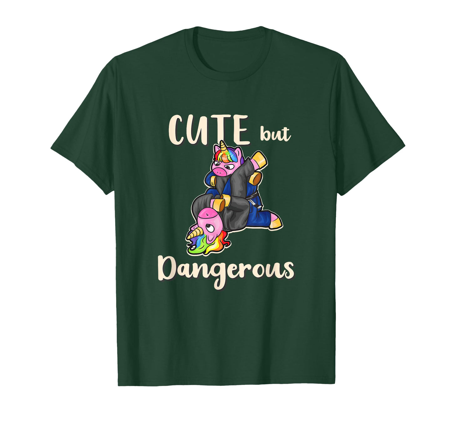 Cute But Dangerous Unicorn Shirt Funny Jiu Jitsu MMA T-Shirt