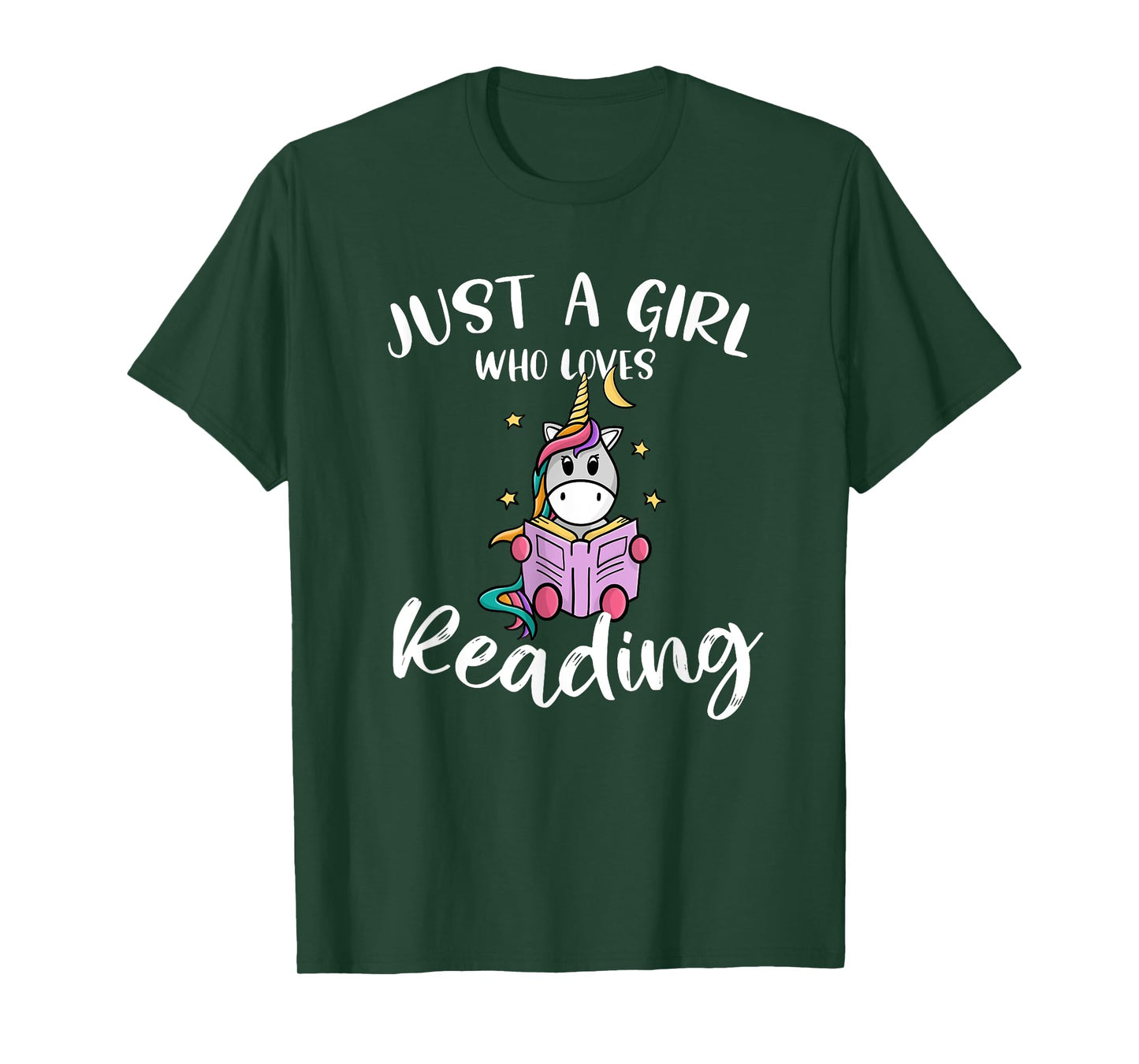 Just a Girl Who Loves Reading: Funny unicorn and book lovers T-Shirt