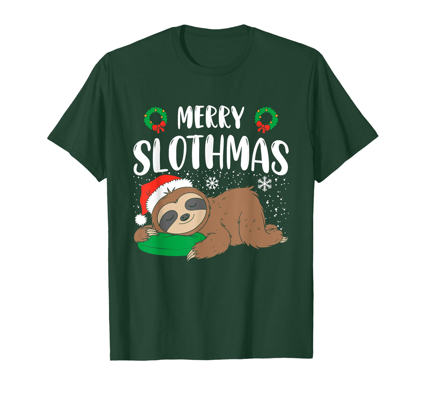 Merry Slothmas Christmas Pajama for Sloth Lovers T-Shirt