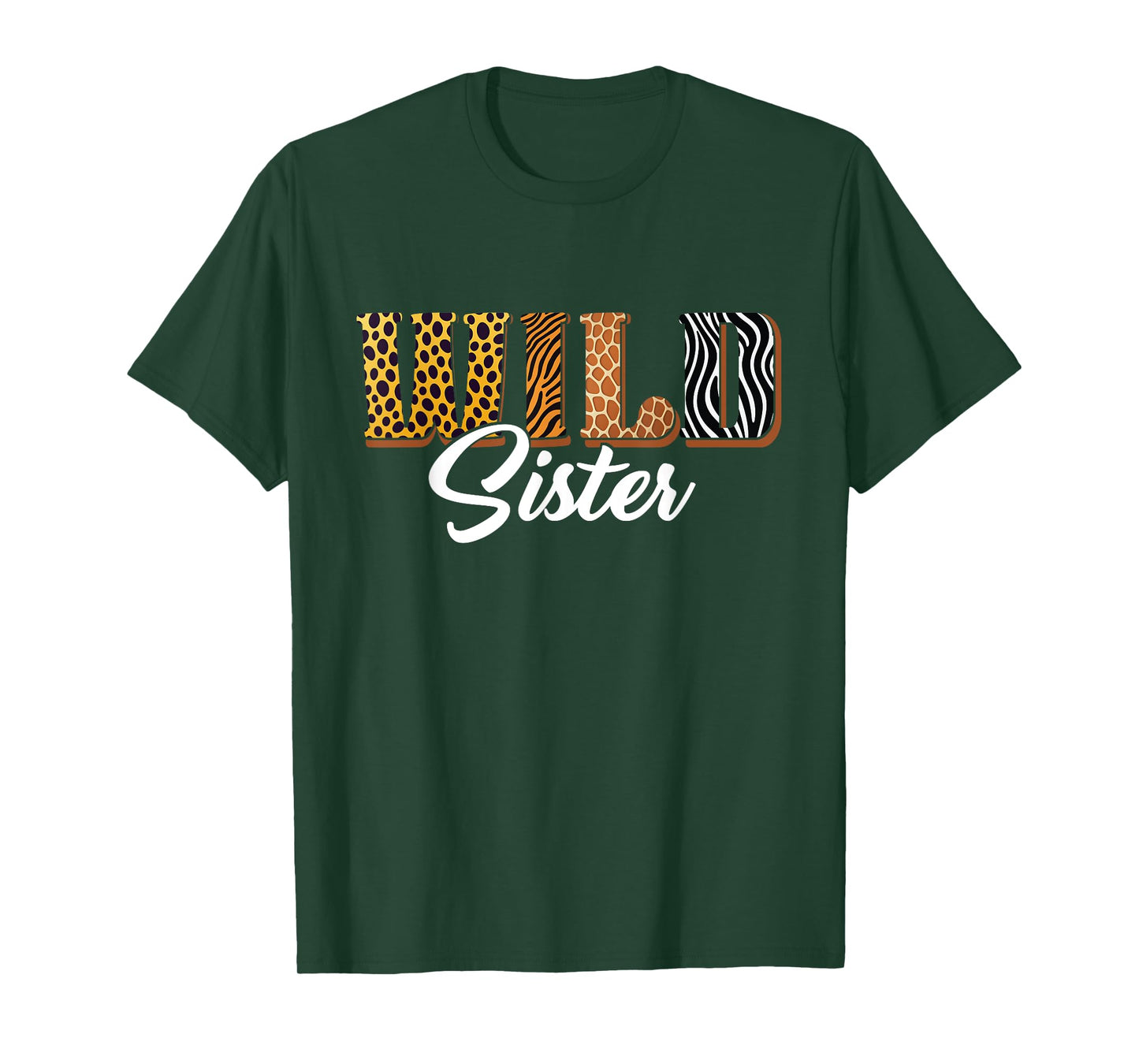 Wild Sister Zoo Safari Jungle Animal Bday Matching Family T-Shirt