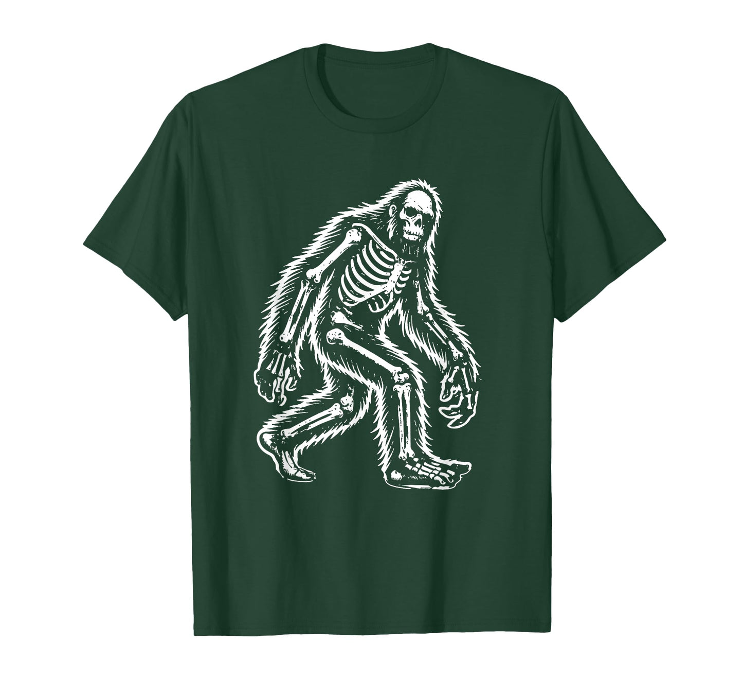 Funny Bigfoot Sasquatch Halloween skeleton men kids T-Shirt