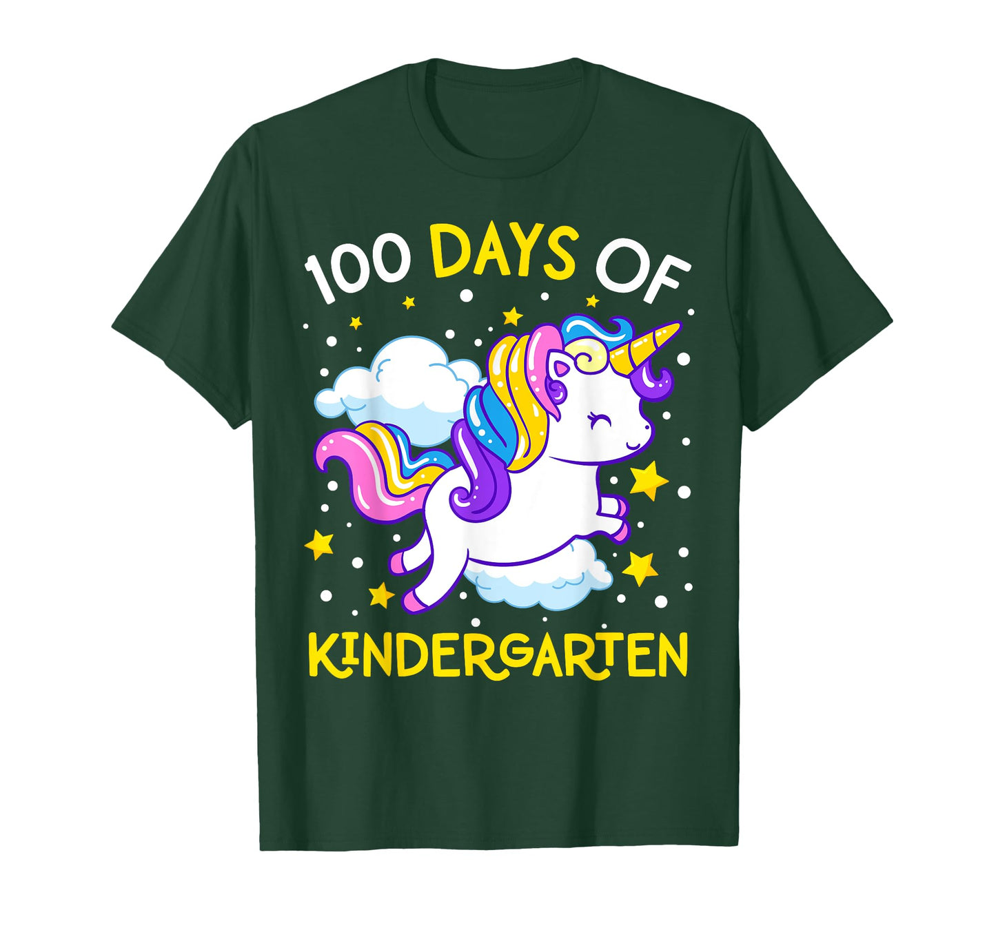 100 Days of Kindergarten Unicorn Girls 100 Days of School T-Shirt