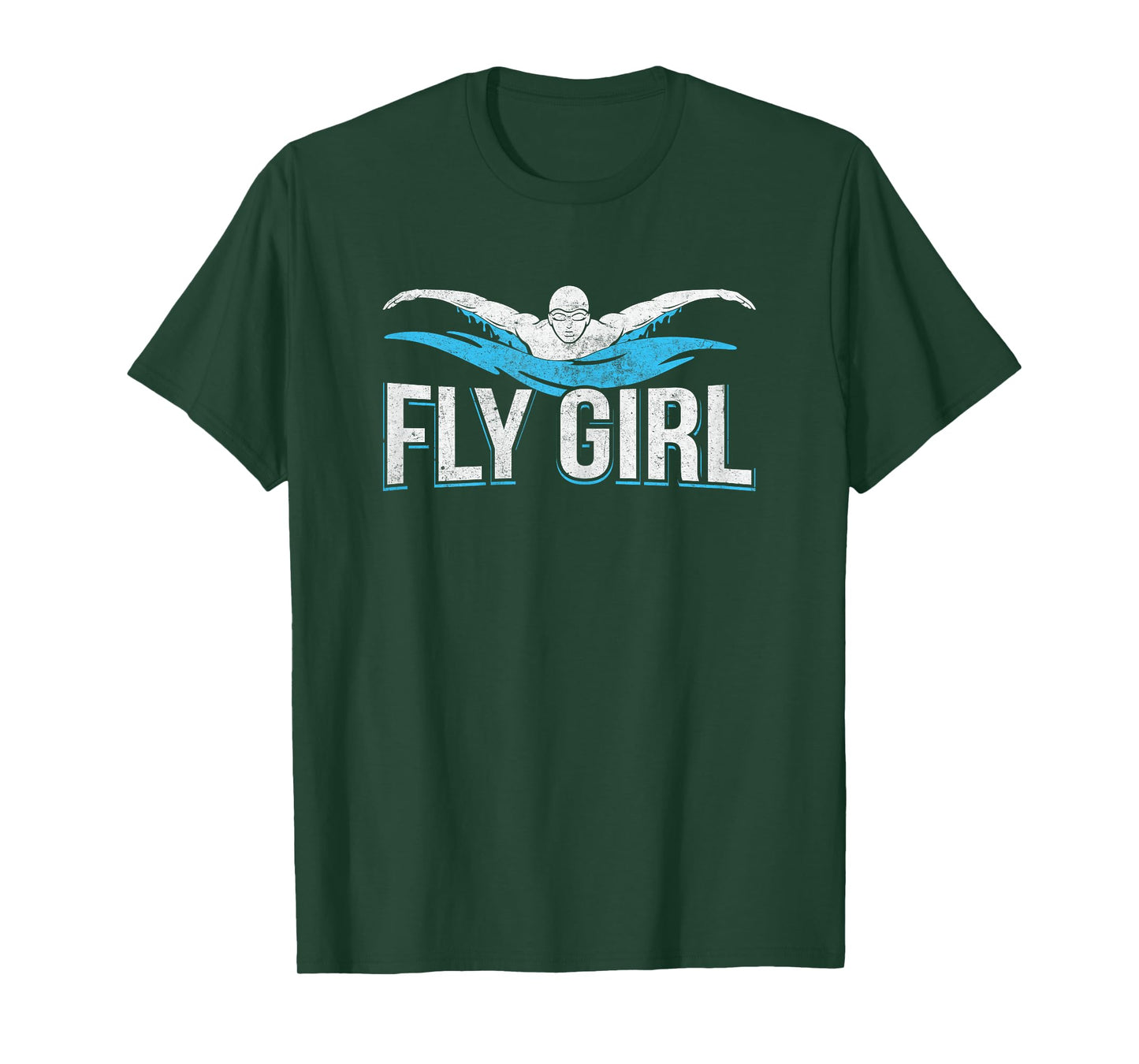 Fly Girl Swim Butterfly Swimmer Swimming Team Novelty T-Shirt