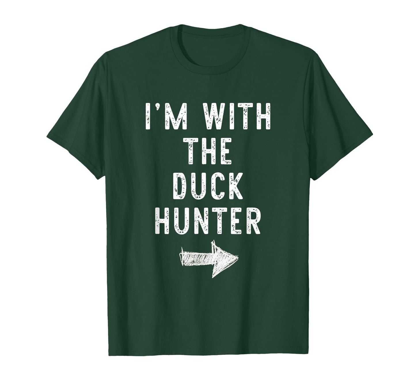 I'm With The Duck Hunter Costume Halloween Matching Couple T-Shirt