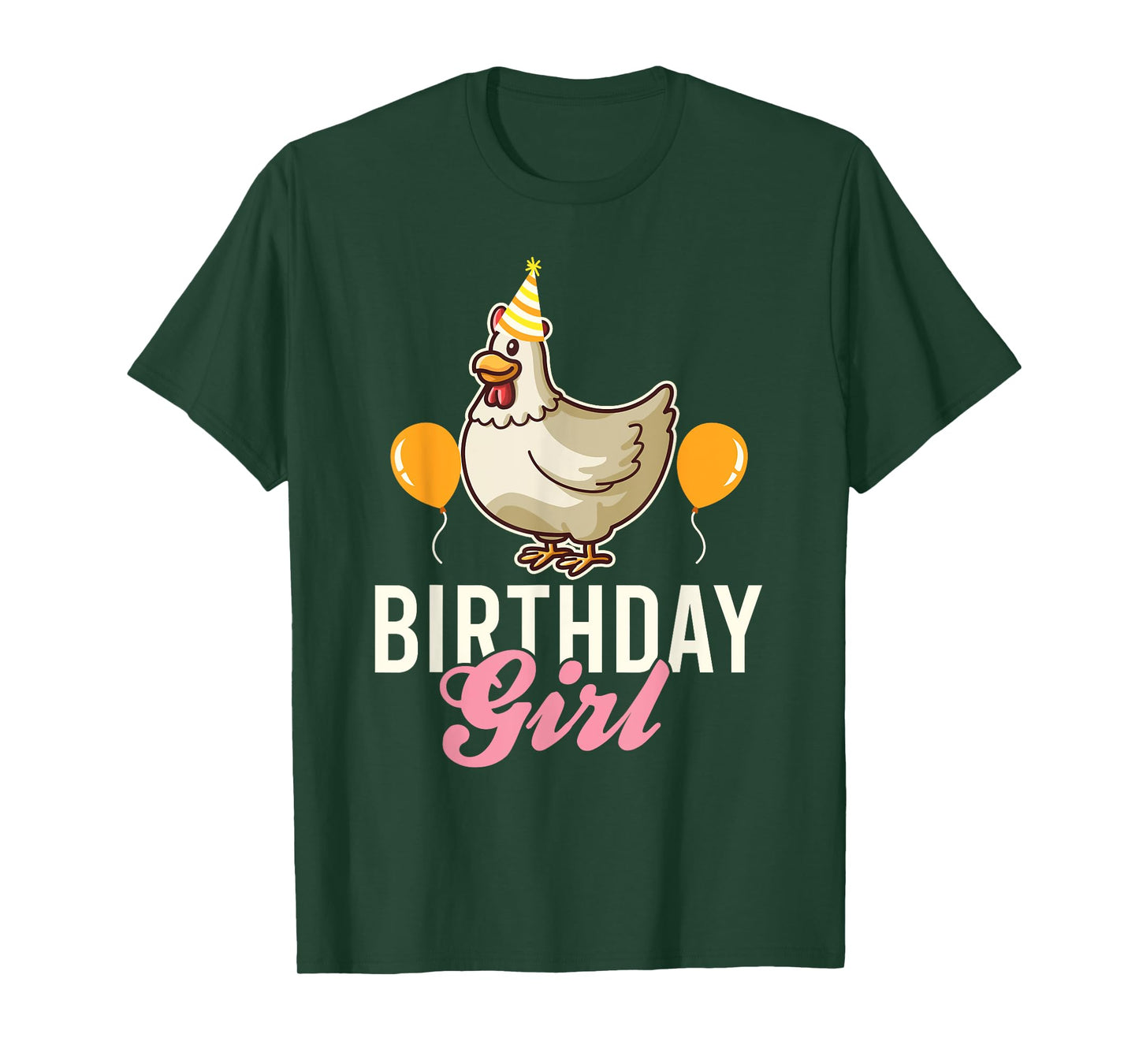 Cute Chicken Birthday Girl T-Shirt
