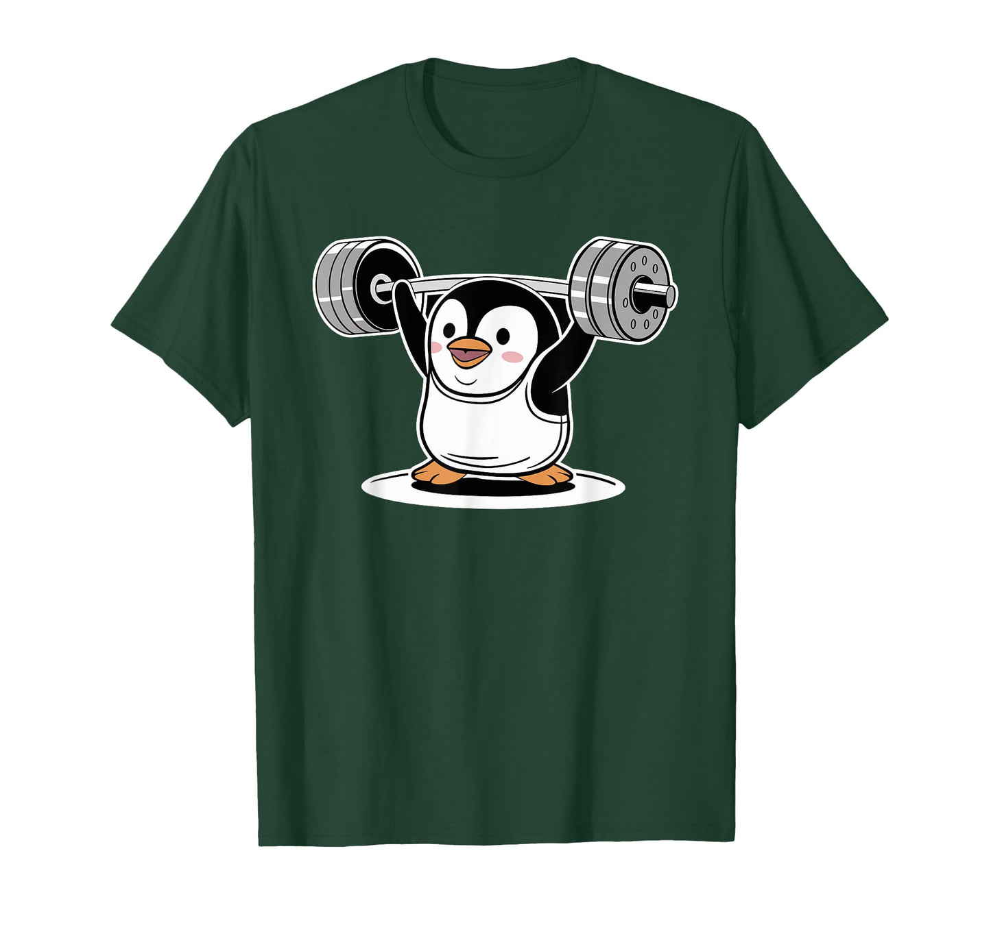 Cute Penguin Weightlifting Fitness Sport Gym Weightlifter T-Shirt