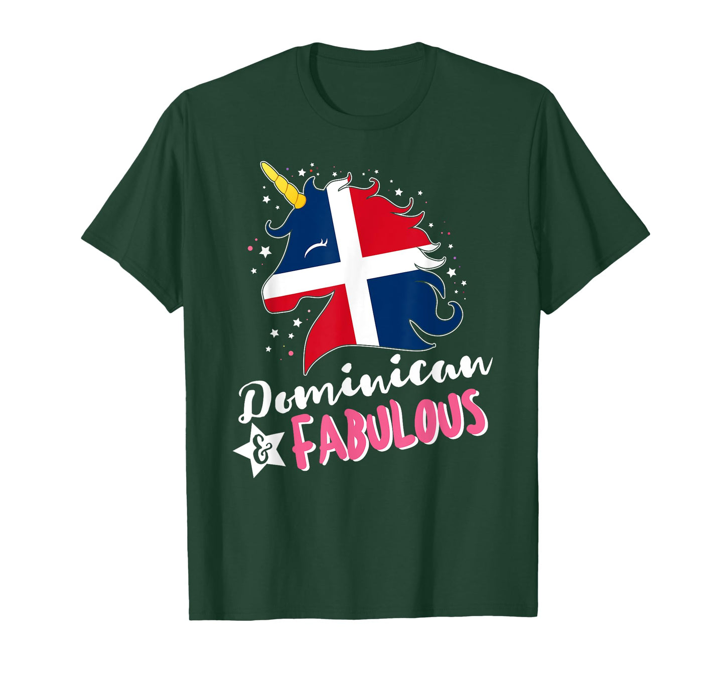 Dominican Unicorn Dominican Republic Flag T-Shirt