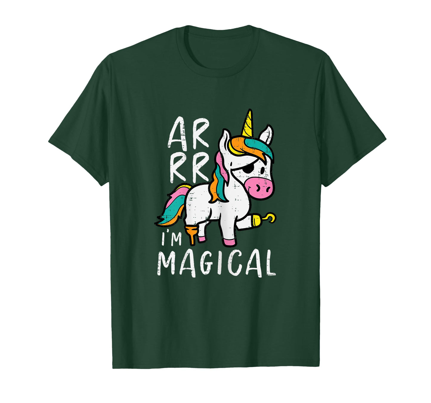 Pirate Unicorn Arrr Im Magical Halloween Toddler Girls Kids T-Shirt