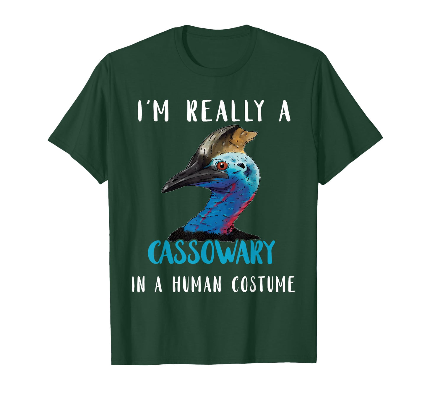 Cassowary In Human Costume Casque Cassowary Lover Birds T-Shirt