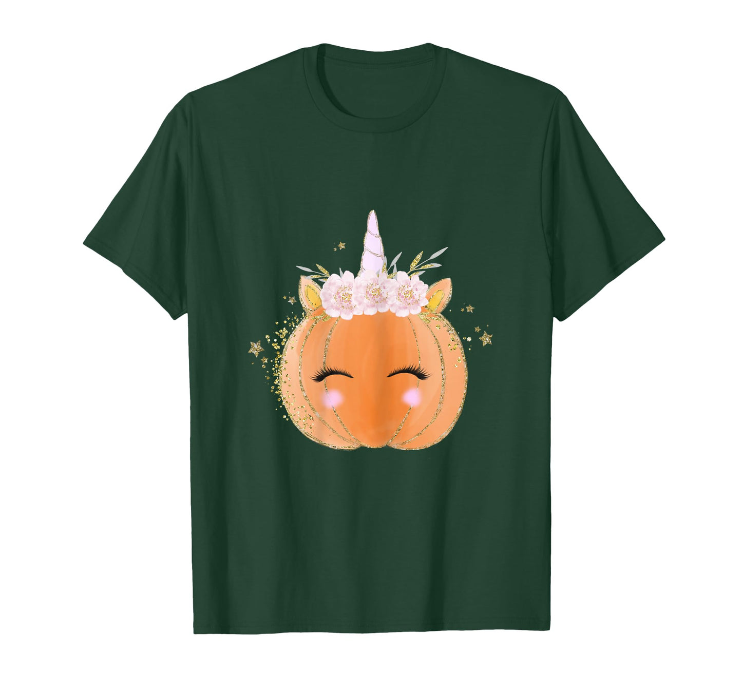 Unicorn Pumpkin Costume Halloween Gift Girls Kid Women Men T-Shirt