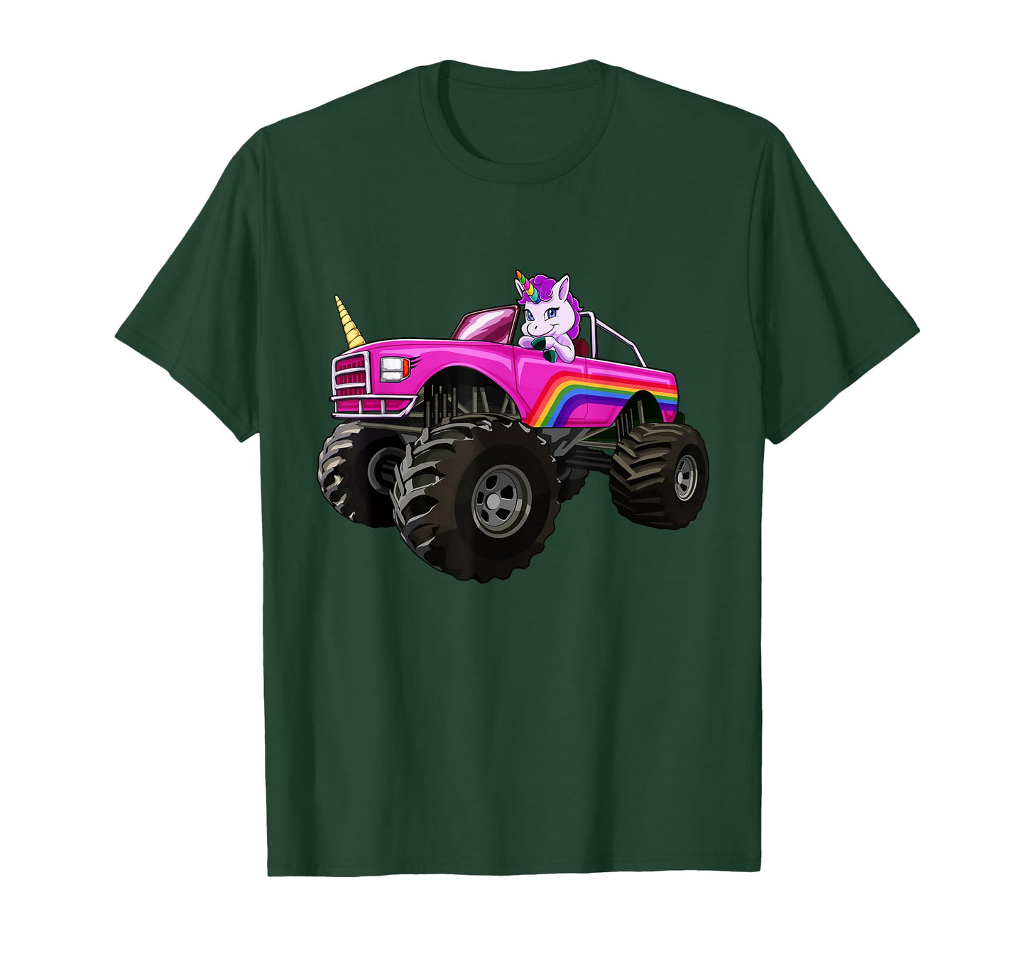 Monster Truck Unicorn T Shirt Women Kids Girl Party Gift T-Shirt