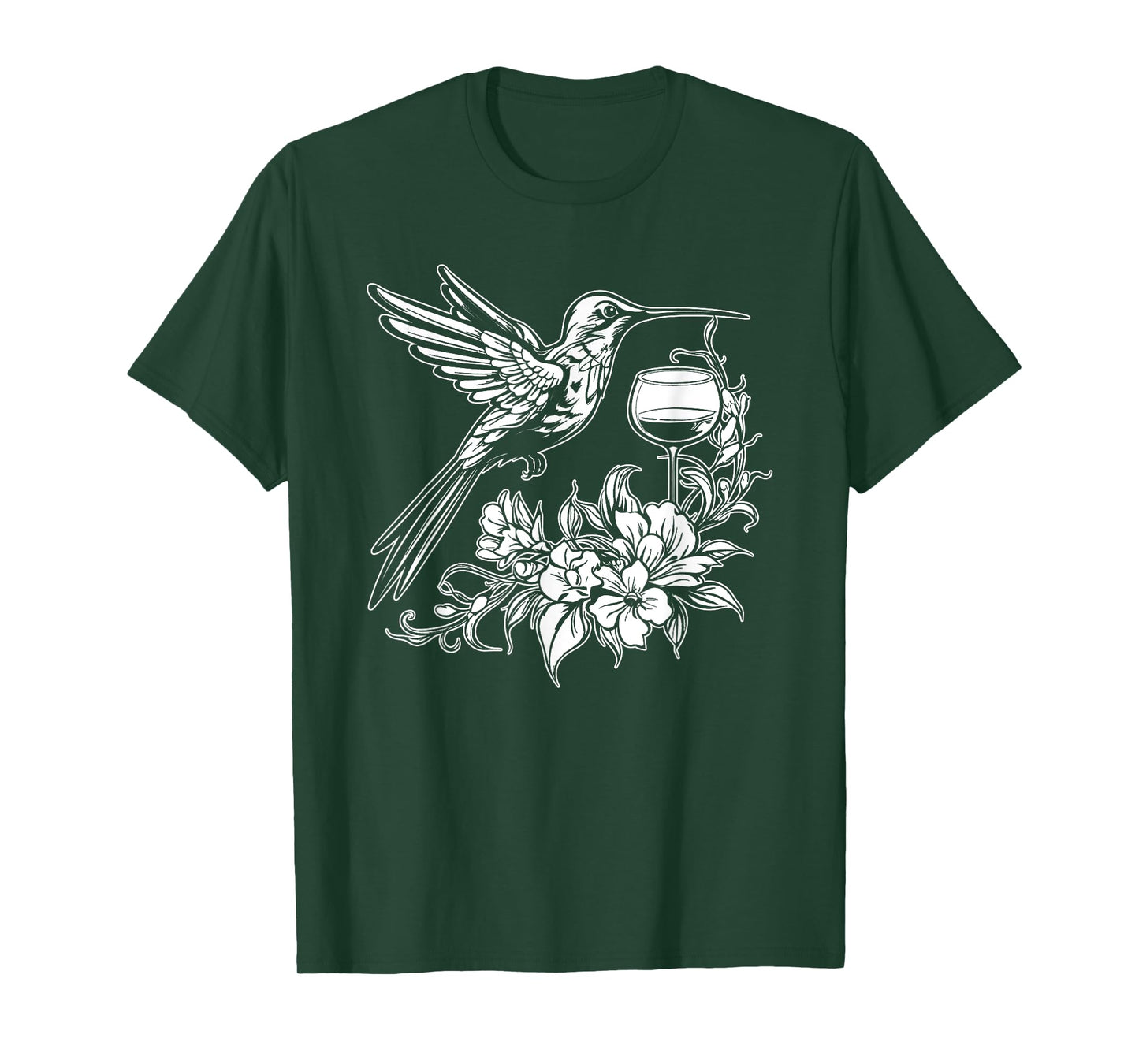 Hummingbird Ornithology Birds Nature Hummingbird Wine Glass T-Shirt