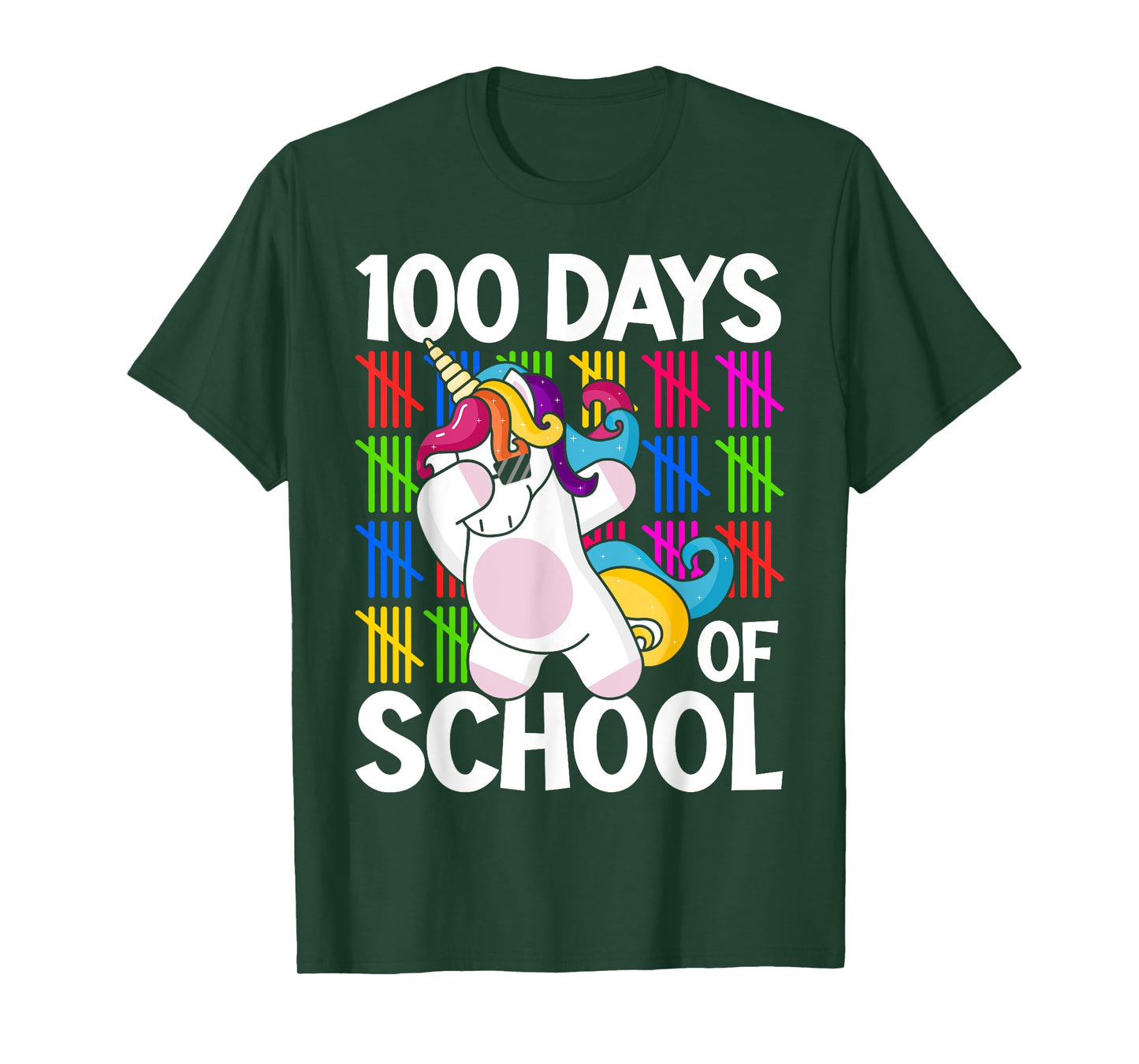 100th Day of School Unicorn Teachers Kids Girls 100 Days T-Shirt