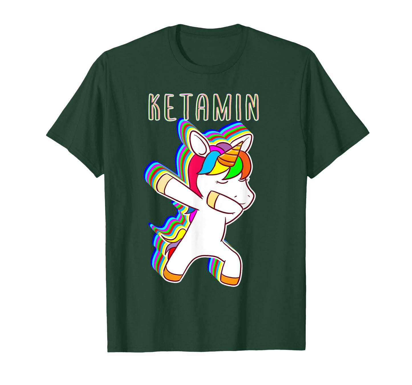 Ketamin Dabbing Unicorn Keta Unicorn Techno Rave T-Shirt
