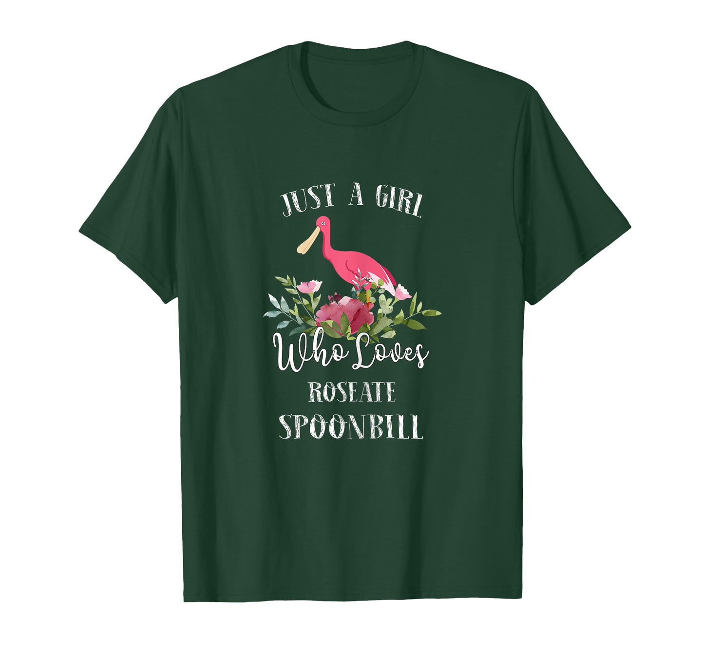 Bird Lover Just a Girl Who Loves Roseate spoonbill Gift T-Shirt