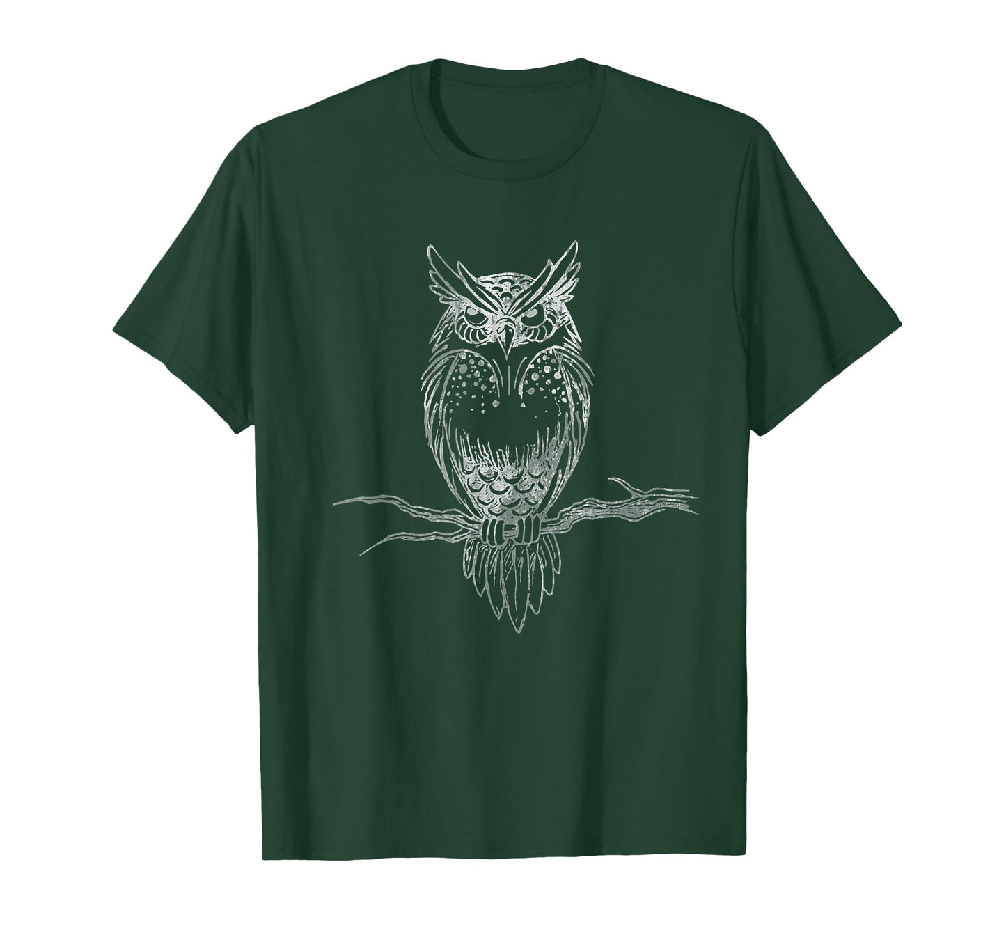 Great Horned Owl distressed design T-shirt T-Shirt