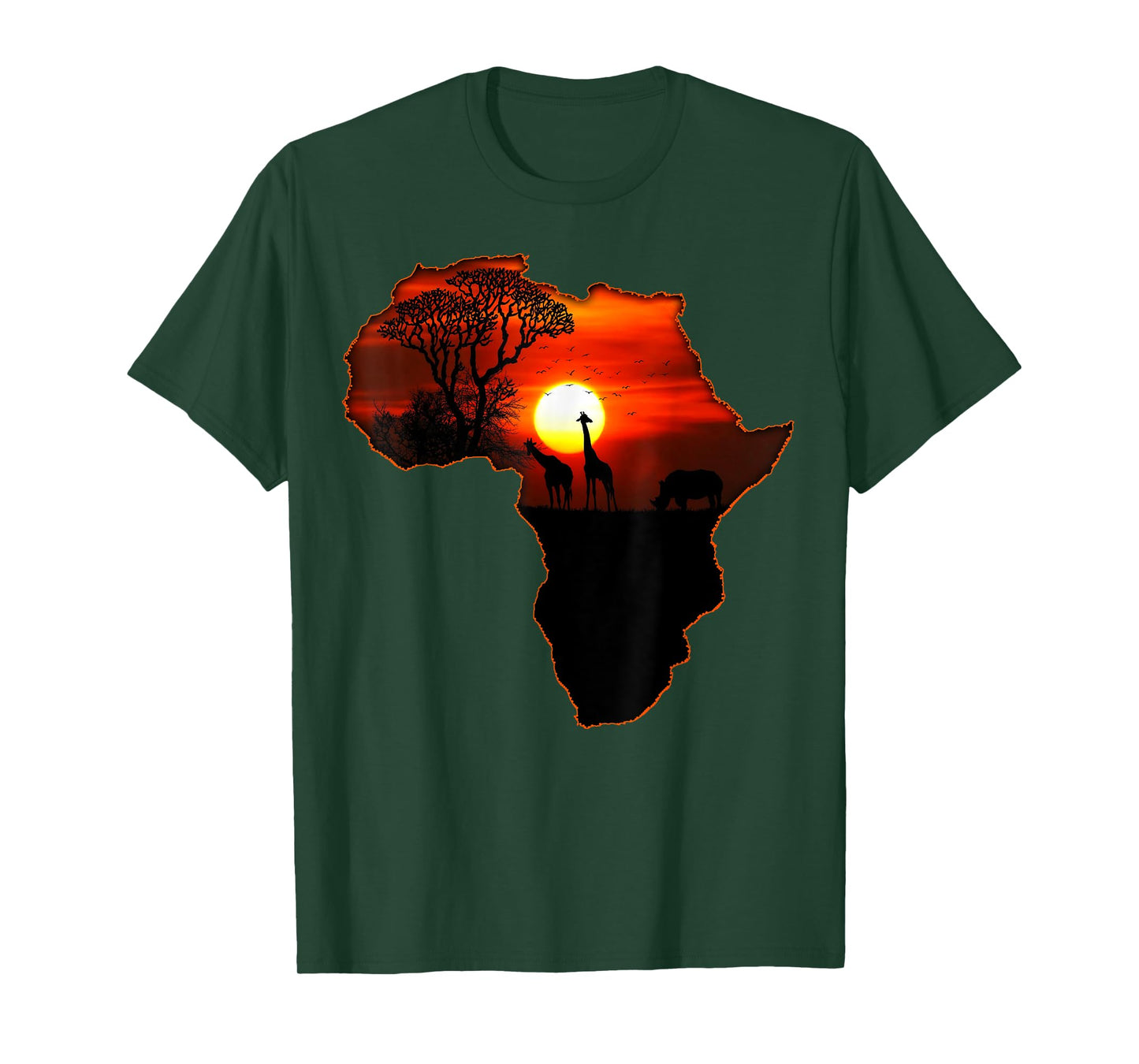 Africa T Shirt Map Of Africa Tee South African Sunset Safari