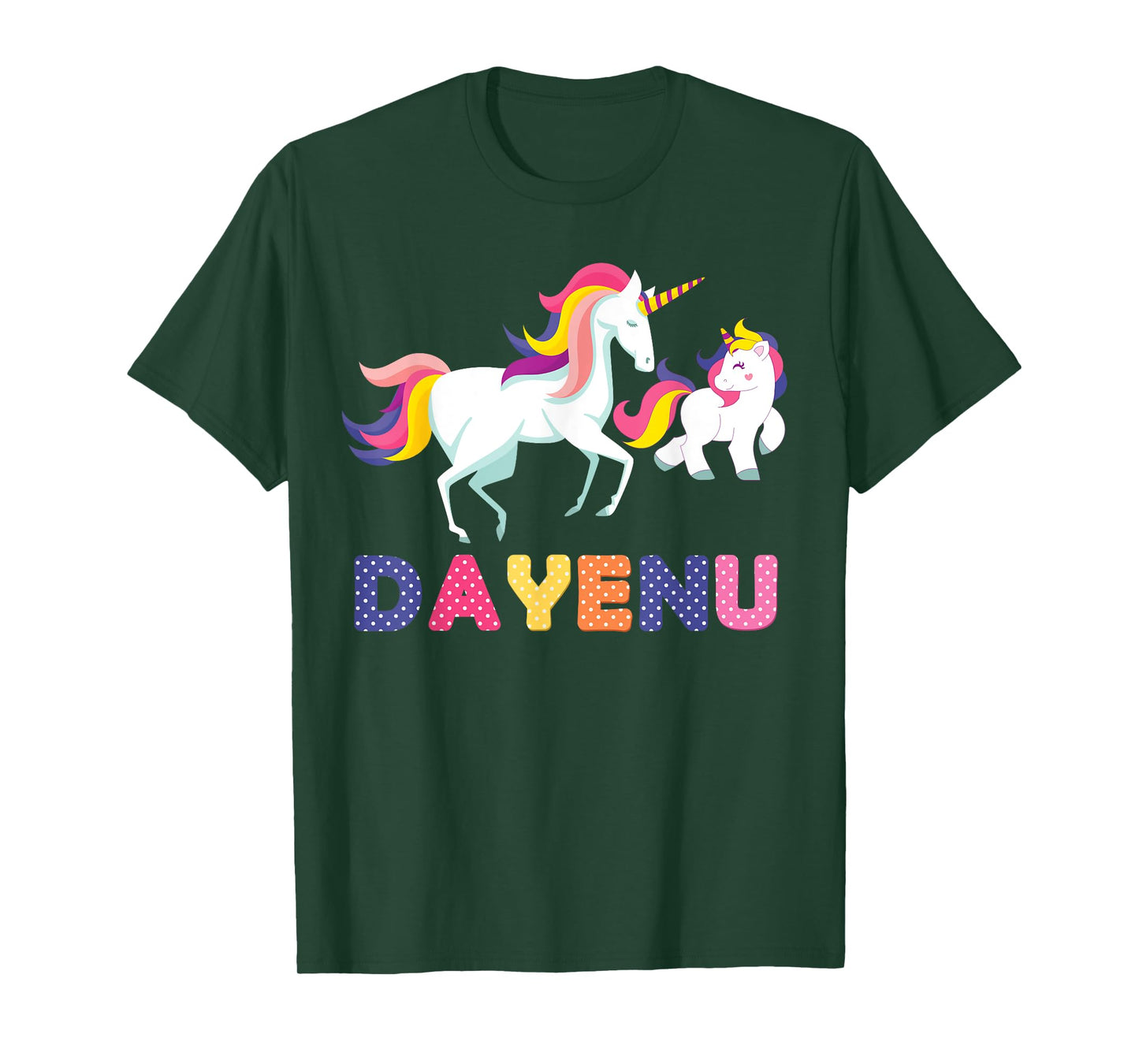 Unicorn Dayenu Passover Matzah Four Cups for Kids Boys Girls T-Shirt