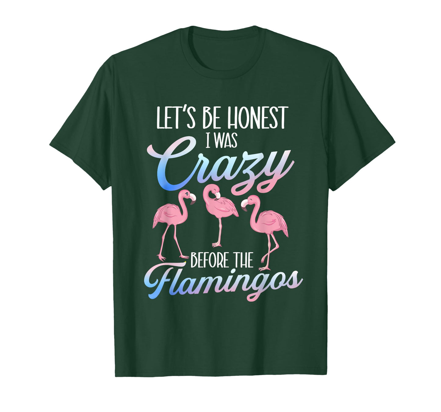 Let's Be Honest I Was Crazy Before - Flamingo Lover T-Shirt