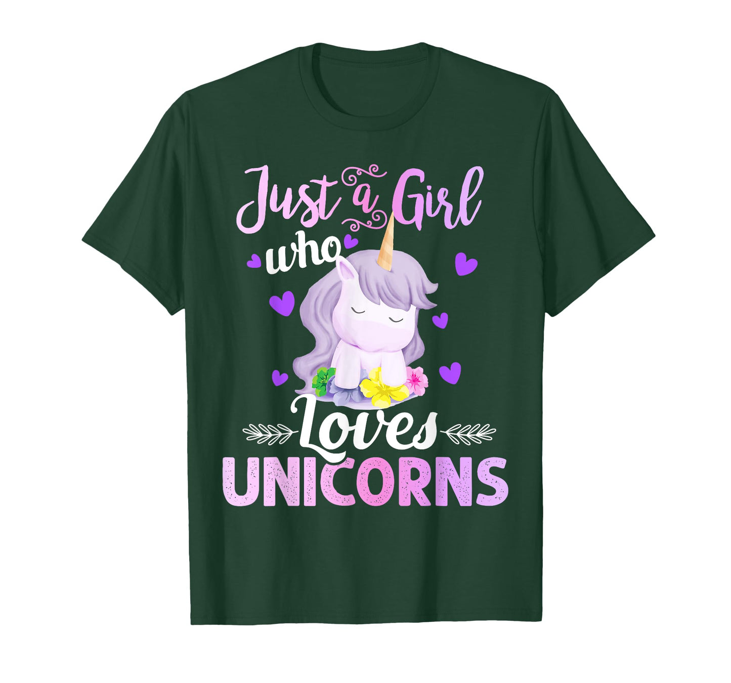 Cute Unicorn Lover Gifts - Just a Girl Who Loves Unicorns T-Shirt