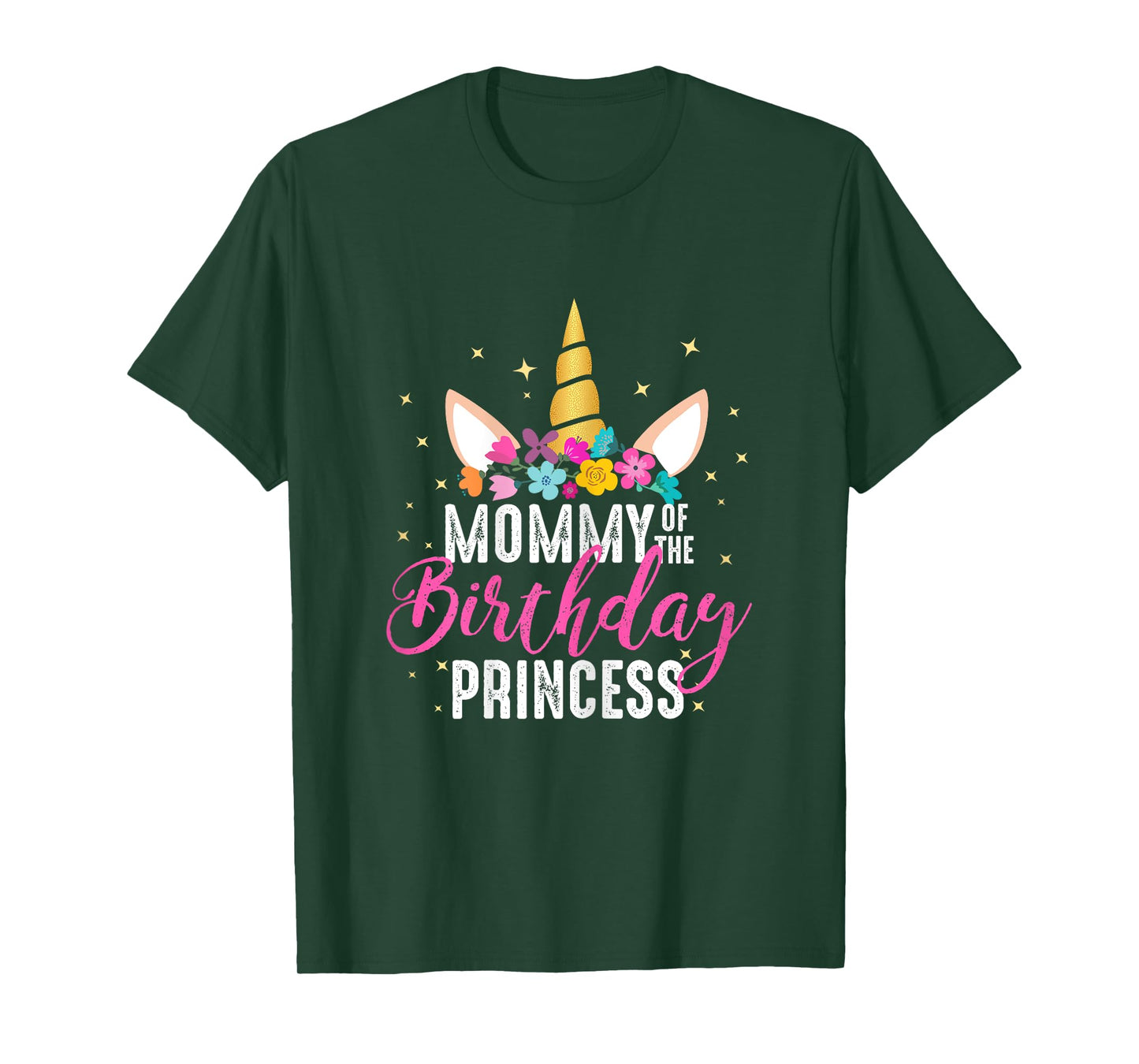 Mommy Of The Birthday Princess Mother Girl Unicorn Birthday T-Shirt
