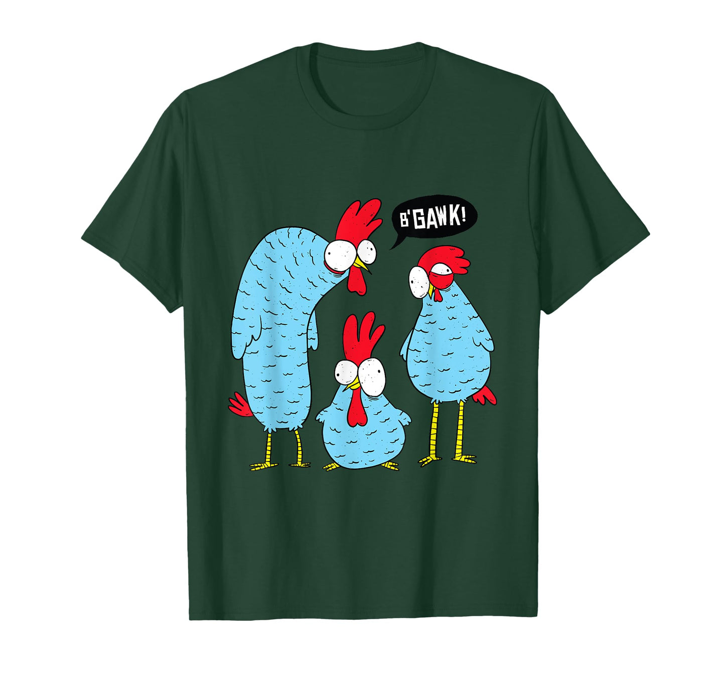 Crazy Funny Chickens - Loves Chickens T-Shirt