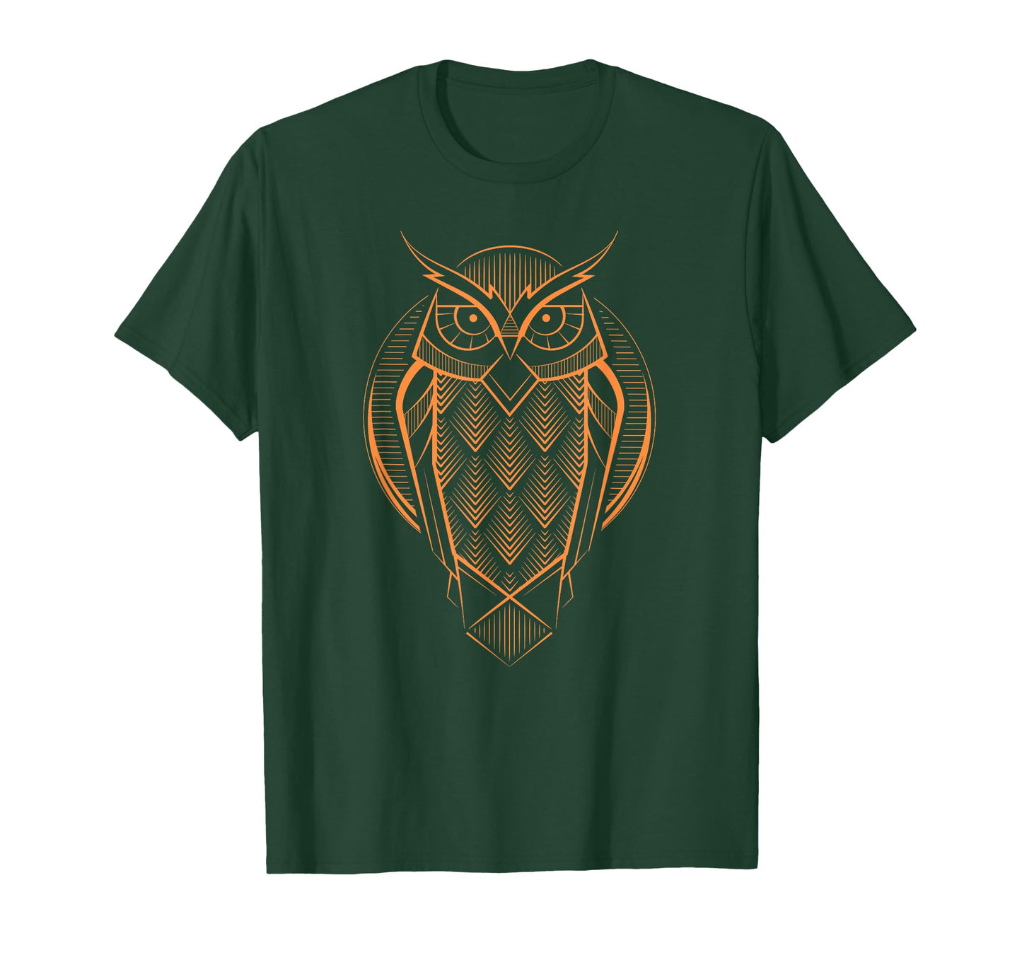 Geometric Deco Art Owl | Vintage Retro Owl T-Shirt