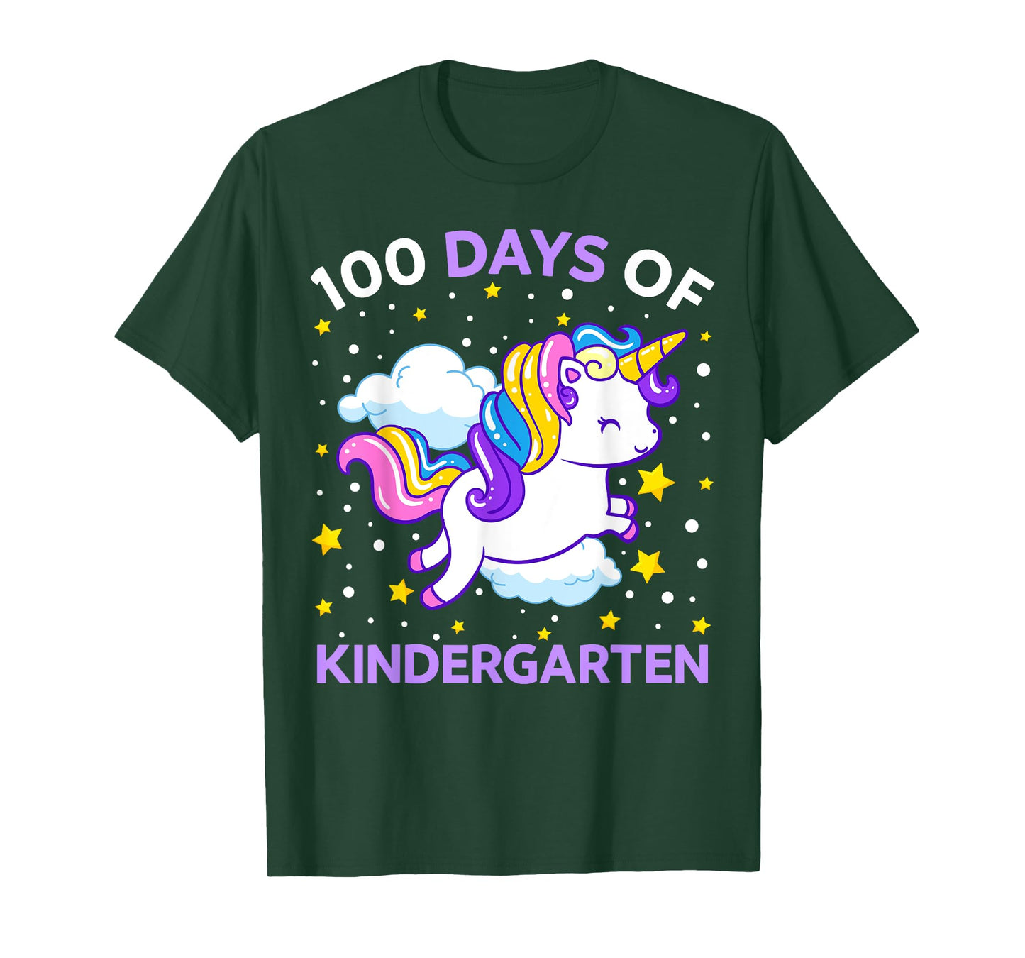 100 Days of Kindergarten Unicorn Girls 100 Days of School T-Shirt