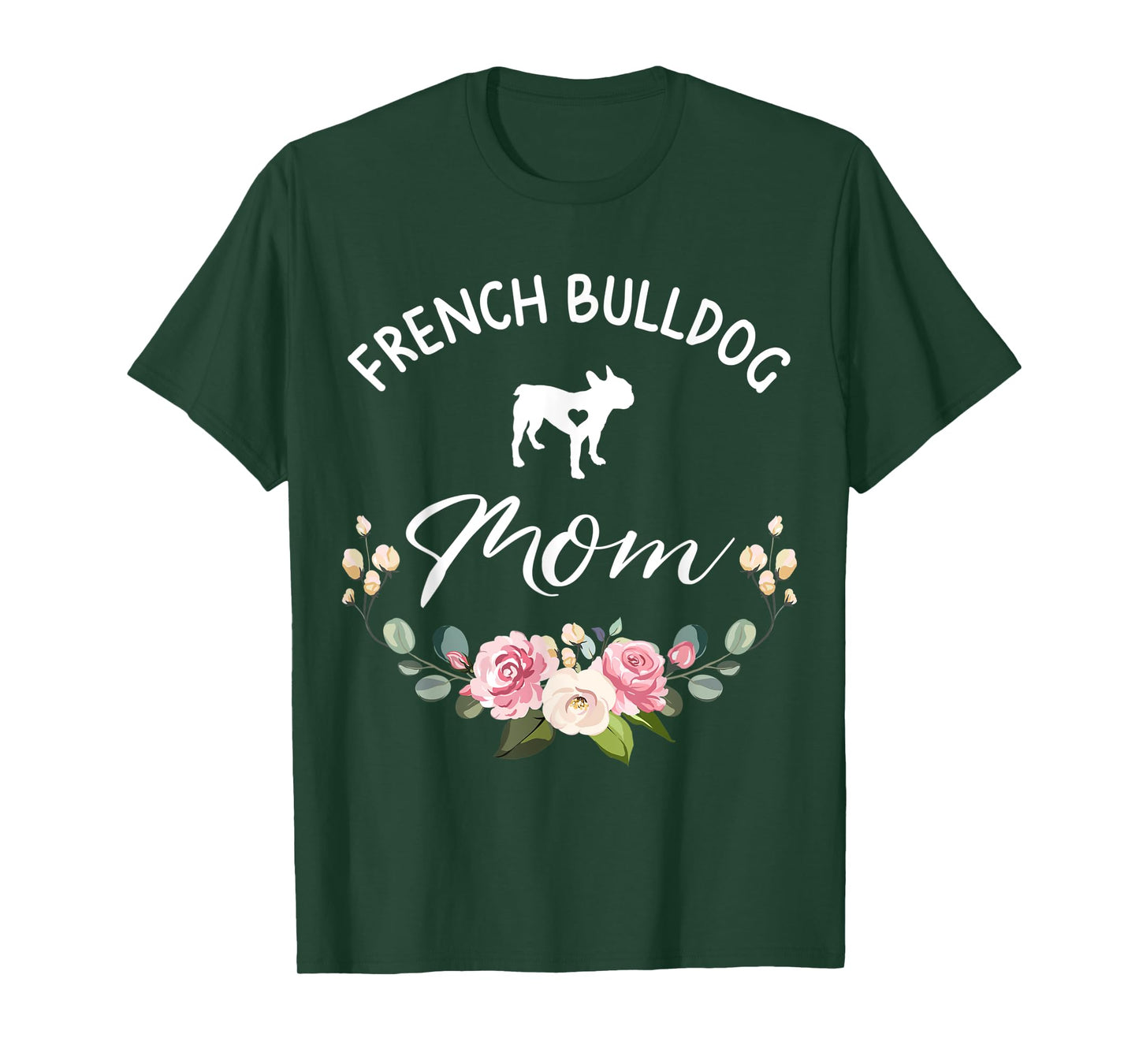 French Bulldog Dog Mom Silhouette Mother's Day Men Women T-Shirt